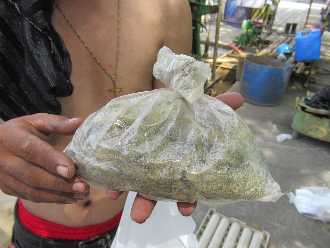 Coleta ou análise de amostra de solo